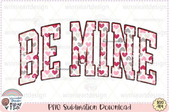 Download Be Mine Hearts Valentines Retro Varsity - Be mine Collection