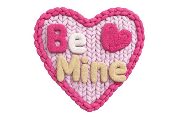 Download Be Mine Knitted Heart PNG - Be mine Collection