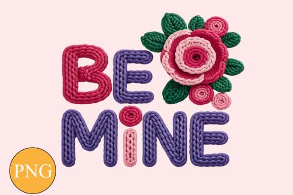 Download Be Mine Knitted Heart PNG - Be mine Collection