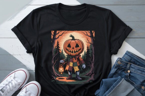 Download Creepy Pumpkin in the Haunted Woods PNG - Premium Resources